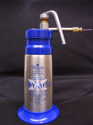 イボ除去に使われるスプレー式液体窒素噴射装置の写真