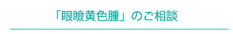 「眼瞼黄色腫」のご相談