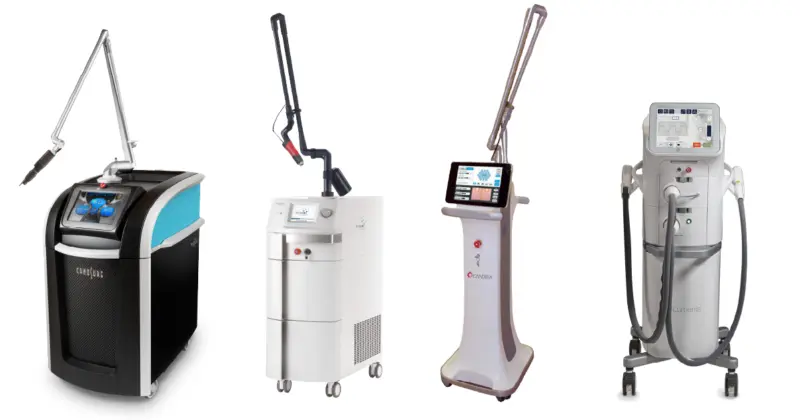 シミ治療に使用するレーザー、IPL機器