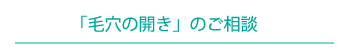 毛穴の開きの相談